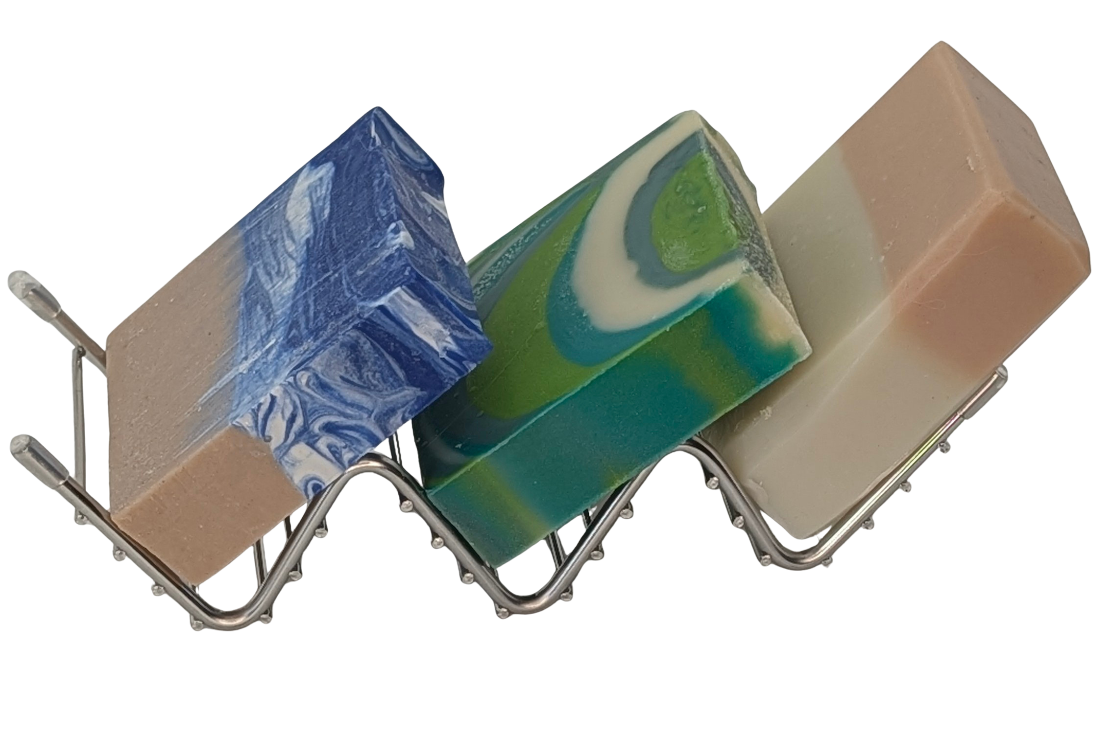 Wire rack soap holder